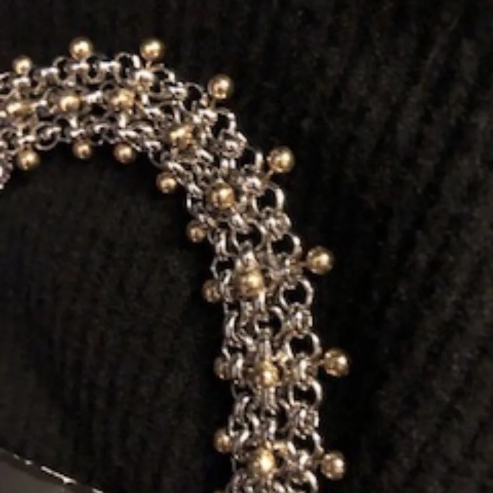 *HOST PICK* Sergio Gutierrez Chrome & Gold Finish Bracelet *NEW* - Picture 5 of 7